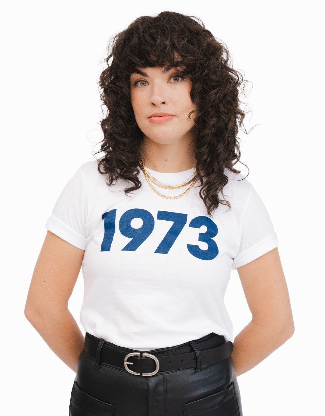 Classic 1973 Tee - White/Navy