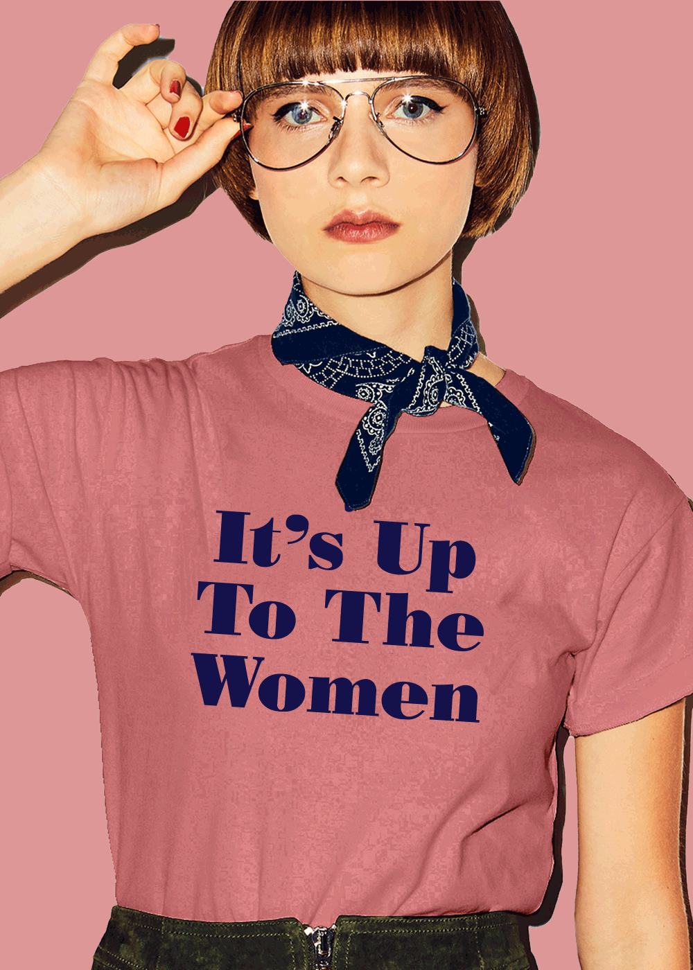 It's Up To The Women Tee - Mauve