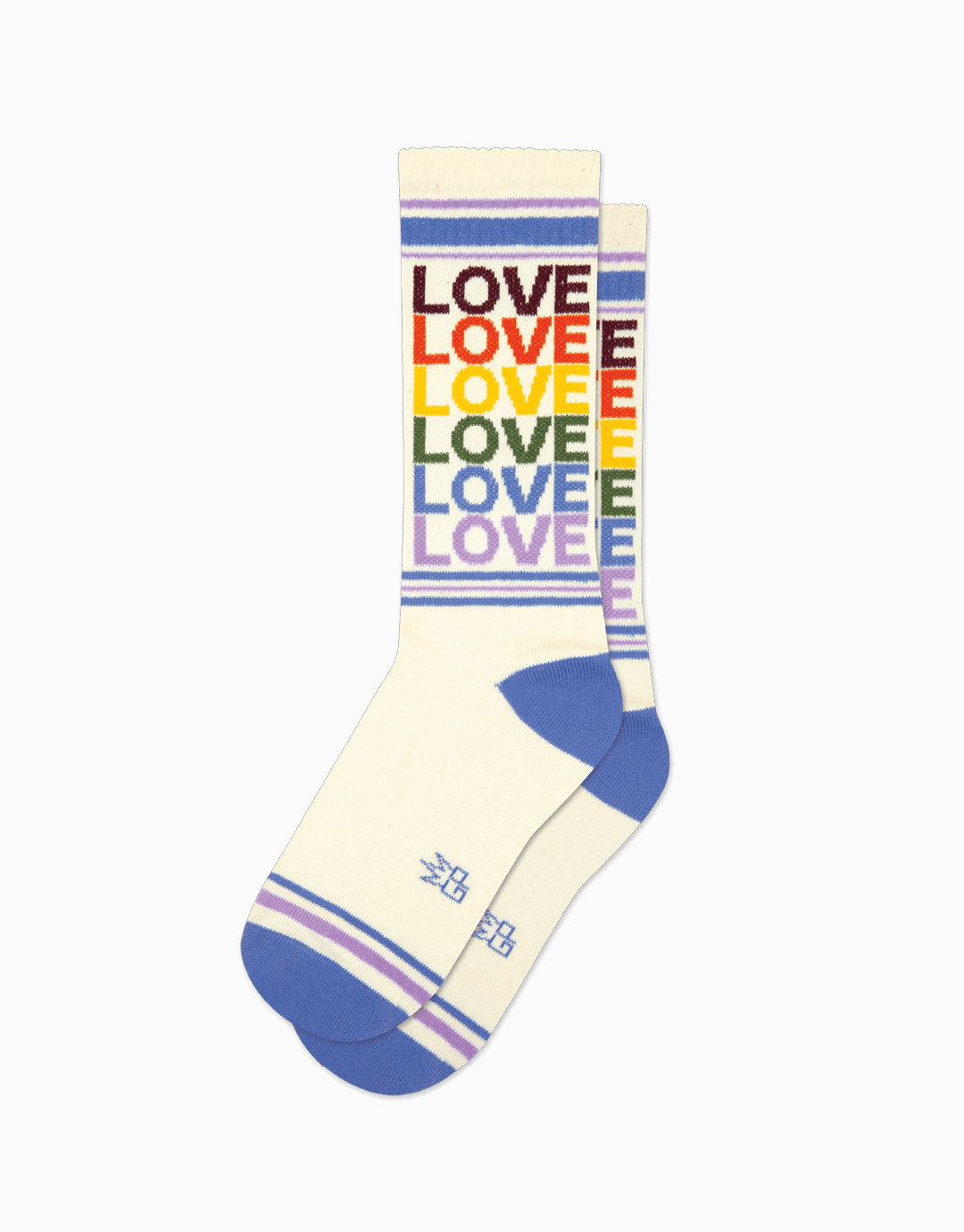 Love Vintage Rainbow Gym Socks