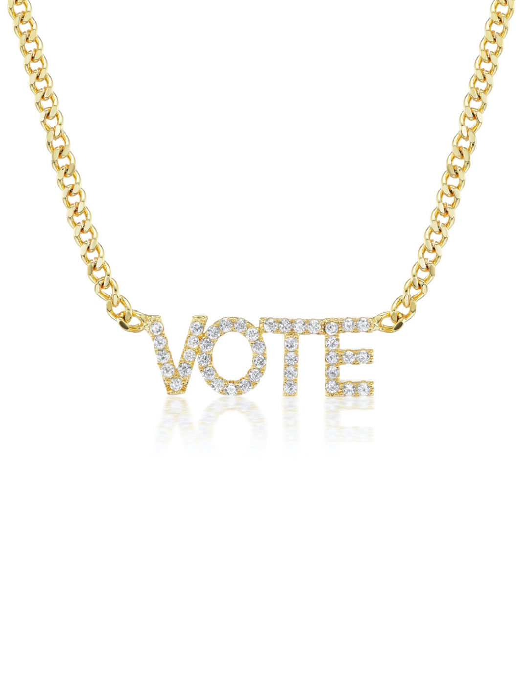Vote Necklace - Cubic Zirconia