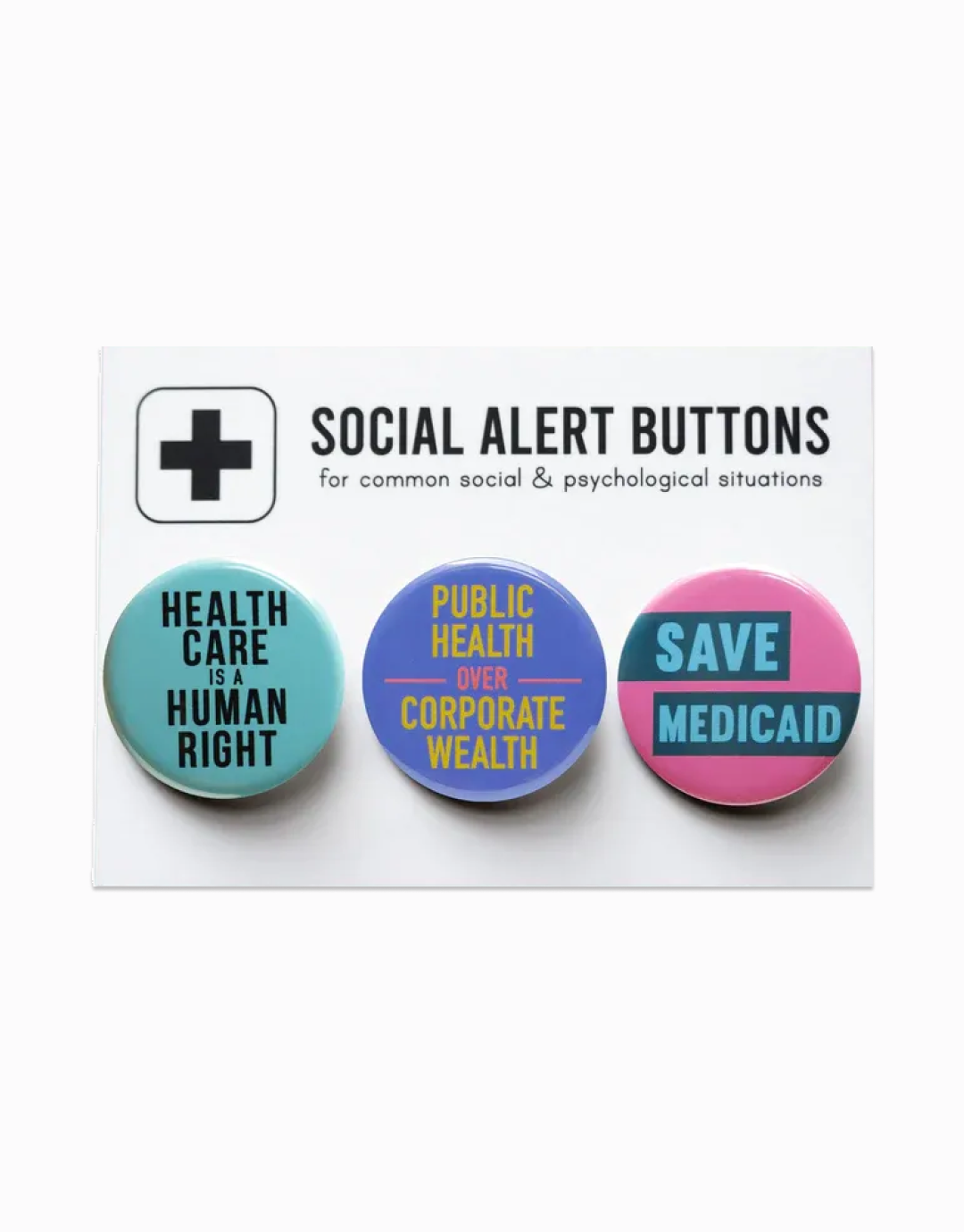 Heathcare Buttons 3-pack