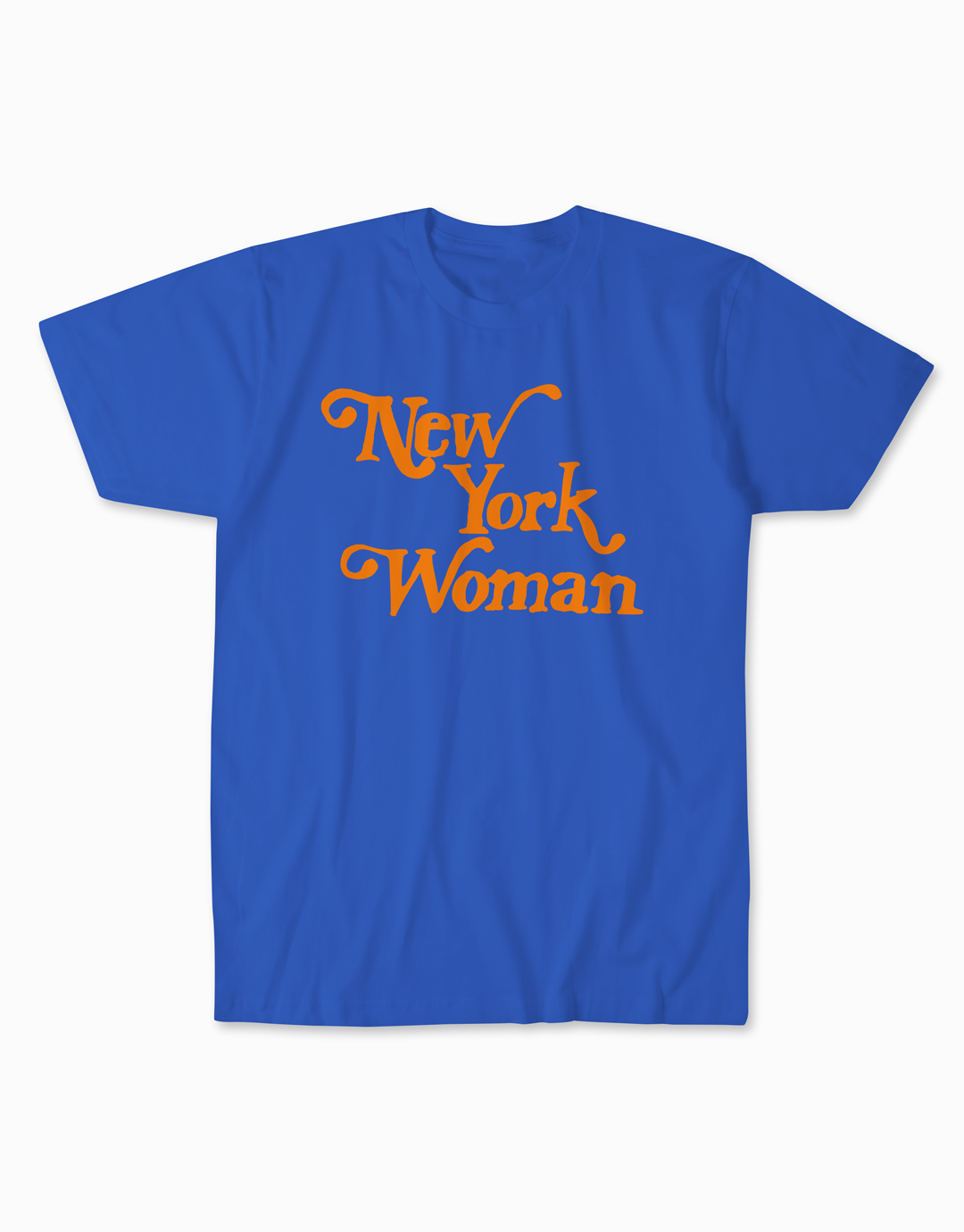 New York Woman Tee - Blue/Orange