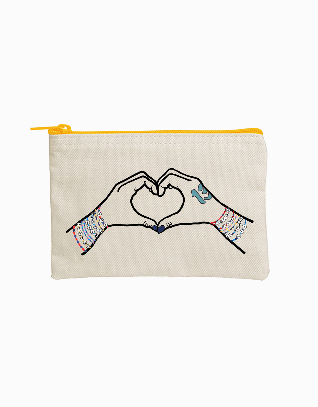 Hand Heart Zip Pouch