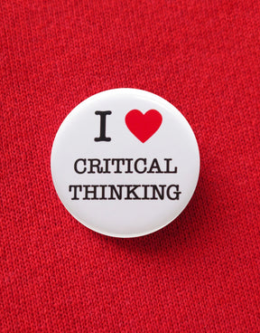 I Love Critical Thinking Button