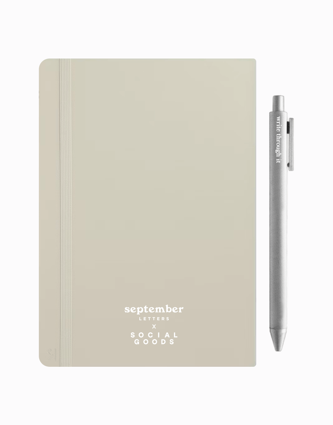 September Letters x Social Goods Notebook & Pen