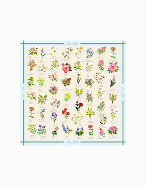 Fifty States, Fifty Flowers Silk Scarf