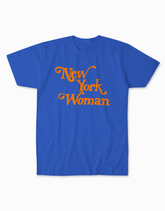 New York Woman Tee - Blue/Orange